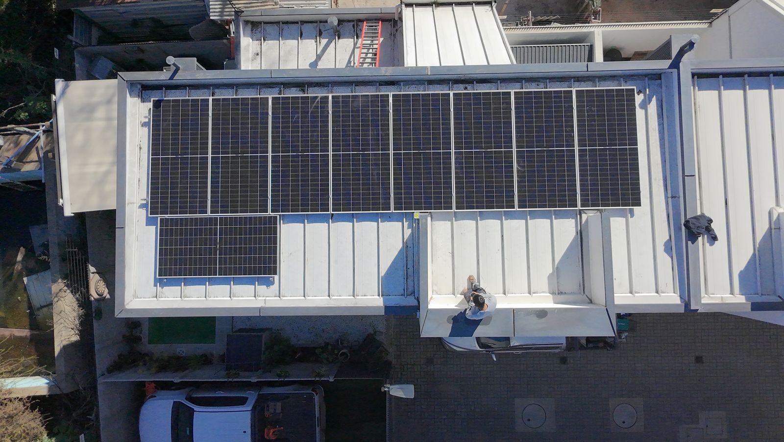 Foto aérea de instalación fotovoltaica
